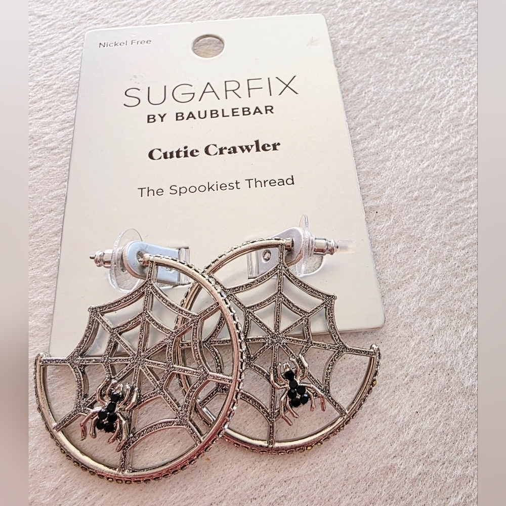 New Target exclusive Halloween SUGARFIX by BaubleBar Cutie Crawler Earrings Web
